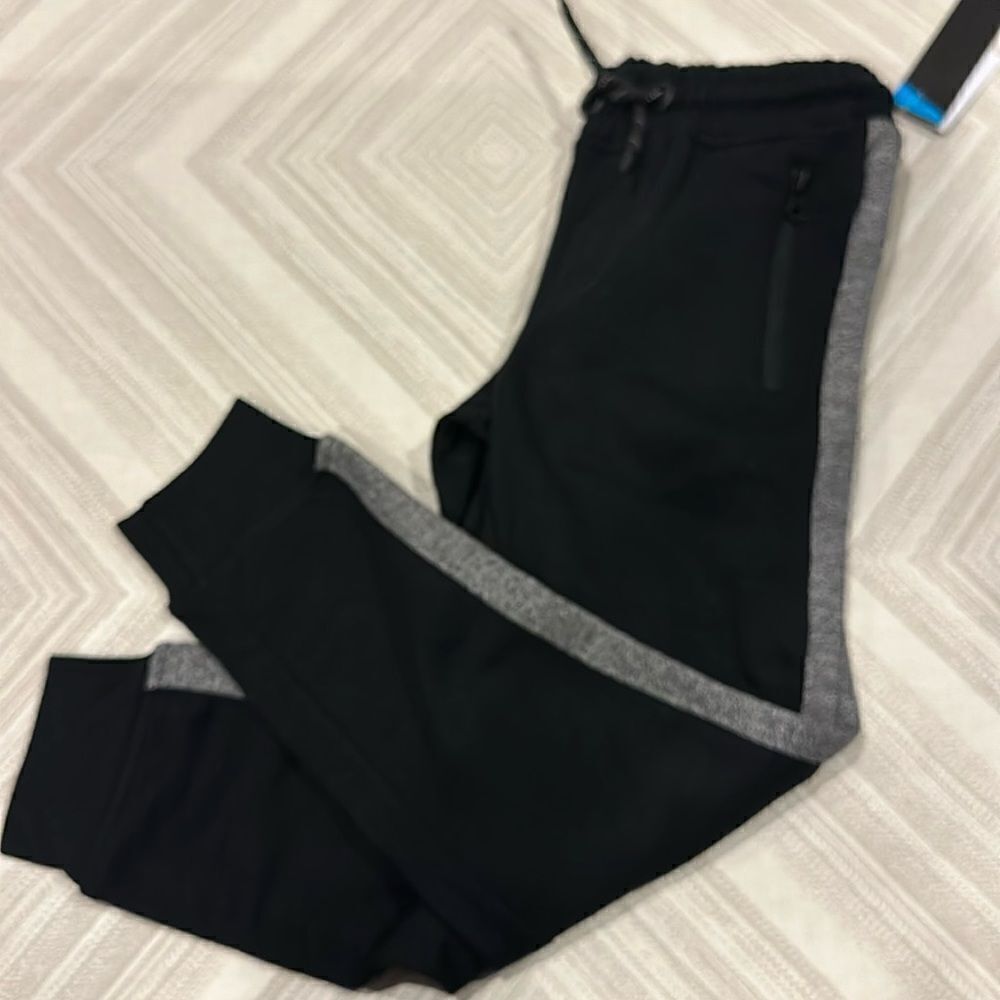 Tony Hawk Black Joggers with Grey Side Stripes